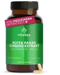 Vitabay Roter Panax Ginseng 600 mg Extrakt &ndash; 120 vegane Kapseln &ndash; Standardisiert
