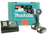 Makita BHP458RFE, Lithium-Ion (Li-Ion), 18 V, 22 min, 2,300 kg, Schwarz, Blau -