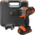 Black & Decker MT218K-QW, Bohren, Schwarz, Orange, 8500 OPM, 800 OPM, Akku,