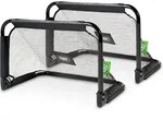 EXIT Pico Stahl-Fu&szlig;balltor 90x60cm, 2er-Set, Fu&szlig;balltor, f&uuml;r Kinder, Garten,