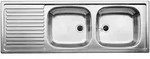 BLANCO EZS 12 x 4-2, Aufsatzwanne, Rechteckig, Edelstahl, Edelstahl, 2 Becken, 370 x