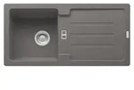 Franke Sp&uuml;le STRATA STG 614 Steingrau mit Stopfenventil / Ausschnittsma&szlig;: 840 x 415
