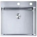 FRANKE Sp&uuml;le BOX BXX 210-50 A mit Druckknopfventil Edelstahl-Optik - Silber