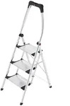 Hailo K100 Topline Alu-Klapptritt-Leiter - 3 extra gro&szlig;e Stufen bis 150kg -