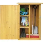 HABAU Gartenschrank mit Flachdach aus Naturholz - Braun