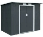 HATTORO P100 XL Metall Ger&auml;tehaus Ger&auml;teschuppen Schuppen Gartenhaus Pultdach