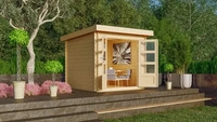 Karibu 73283, Karibu Gartenhaus Blockbohlenhaus Ger&auml;tehaus Bastrup 2 naturbelassen