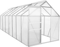 Zelsius Aluminium Gew&auml;chshaus, 430 x 190 cm, 6 mm Hohlkammerplatten, Treibhaus,