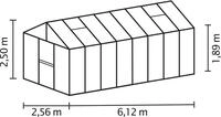 Vitavia Gew&auml;chshaus Zeus2 15700 ESG 4mm u. HKP 10mm, schwarz, 278145