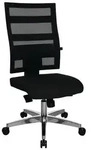 B&uuml;rodrehstuhl m.Punktsynchrontechnik schwarz/schwarz 450-550mm Trgf.110kg - Schwarz