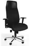 Topstar B&uuml;rostuhl High Sit Up, SU39T BG0 Stoff schwarz, Gestell chrom - Schwarz