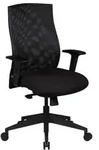 AMSTYLE B&uuml;rostuhl Bezug Stoff Schwarz Schreibtischstuhl Design Chefsessel Armlehne