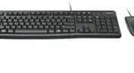 Logitech MK120, Kabelgebunden, USB, QWERTY, Schwarz, Maus enthalten - Schwarz