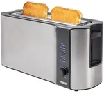 Princess 142353 Langschlitztoaster, 2 Scheibe(n), Schwarz, Edelstahl, Edelstahl,