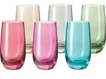 GK/6 LD Becher farb.sort.Sora - Gr&uuml;n/Rosa
