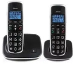 Alecto FX-6020 - Senioren DECT Telefon mit gro&szlig;en Tasten - 2 Mobilteile - Schwarz -