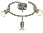 BRILLIANT Spotspirale, 3-flammig Loona silber IP20 GU10 3 Watt LED-Leuchtmittel