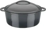GSW Gusseisen Kochtopf Grey Shadow 24cm / 4 Ltr., Gusseisen, Kochtopf mit Deckel &oslash;