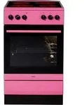 Amica SHC 11507 PI, Freistehender Herd, Pink, Drehregler, Vorne oben, Emaille,
