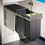 Wesco Double 30 DT. Abfallsammler, anthrazit. - M&uuml;lleimer - Grau