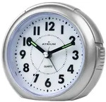 ATRIUM Wecker Analog Quarz silber A240-19 ohne Ticken mit Licht gro&szlig;e Zahlen -