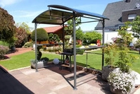 LECO 13880999, Leco Profi-Grillpavillon grau - Ma&szlig;e: 245 cm x 150 cm x 233 cm;