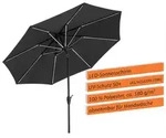 Schneider Sonnenschirm Blacklight 270/8 anthrazit 790-15 - Grau