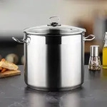 HAUSHALT INTERNATIONAL 22057 Kochtopf inkl. Deckel, Edelstahl, 28 cm Durchmesser,