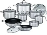 GSW Kochtopf-Set Alara 14 tlg., Edelstahl rostfrei 18/8, Glas, Bratentopf mit