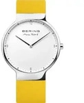 Bering Herren Uhr Armbanduhr Max Ren&eacute; Ultra Slim - 15540-600 Silikon - Gelb