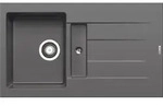 PYRAMIS Sp&uuml;le ATHLOS 86x50 in IRON GREY mit Excenterbedienung / Granitsp&uuml;le /