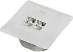 Goobay CAT 6 Unterputzdose (UP), 2x RJ45 Netzwerkdose, geschirmt - Wei&szlig;