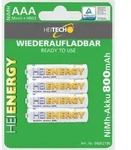 HEITECH AAA Akku Micro 800 mAh 1,2V NiMH 4 St&uuml;ck