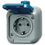 Busch-Jaeger 2083-0-0368, CEE 7/3, Blau, Grau, IP44, 250 V, 16 A, 74 mm - Blau/Grau
