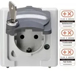 Kopp 103456009, CEE 7/3, 1 Modul(e), CEE 7/4, Wei&szlig;, 250 V, 16 A - Wei&szlig;