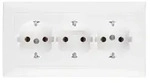 Berker 3fach-Steckdose SCHUKO m.Abdeckplatte 47661909 - Wei&szlig;