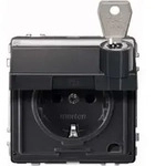 Merten SCHUKO-Steckdose anth MEG2317-7214 - Schwarz