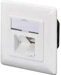 ASSM CAT 6A Klasse EA LSA DN-9008-1 Netzwerkdose 2xRJ45 designf. horizontal - Wei&szlig;