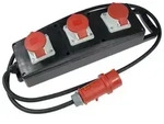 as-Schwabe Stromverteiler Steckdosenleiste CEE auf 3x CEE 400V 16A IP44