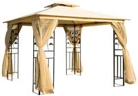 Outsunny Luxus Pavillon Gartenpavillon Partyzelt Festzelt Gartenzelt Pagode 3x3m