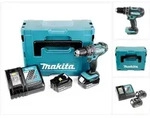 Makita DHP 482 RTJ Akku Schlagbohrschrauber 18V 62Nm im Makpac + 2x 5,0 Ah Akku +