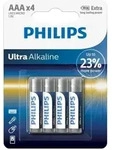 Philips Akku LR03E4B/10, Einwegbatterie, Alkali, 1,5 V, 4 St&uuml;ck(e), 10,5 mm,...