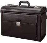 Pilotenkoffer Vicenza 45,5x34x20cm Kunstleder schwarz - Schwarz
