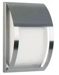 Gebr. Albert Wandleuchte LB25 Edelstahl opal E27 - Silber/Wei&szlig;