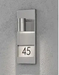 Konstsmide Modena Number Edelstahl, klares Glas, Reflektor 7655-000