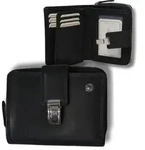 Greenburry Spongy Geldb&ouml;rse Leder 12.5 cm - Schwarz