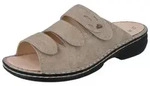 FINN COMFORT Kos Damen Pantolette grau Glattleder - Gr&ouml;&szlig;e: 36 - Beige - 36