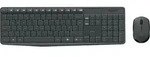 Logitech MK235, Volle Gr&ouml;&szlig;e (100%), Kabellos, RF Wireless, Grau, Maus enthalten -