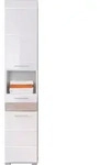 trendteam Bad Hochschrank Mezzo Wei&szlig;/Wei&szlig; Hochglanz 37 x 182 x 31 cm - Wei&szlig;