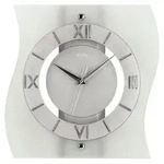 AMS Funk-Wanduhr, Funkwerk, 30x32x6cm, 5909 - Silber